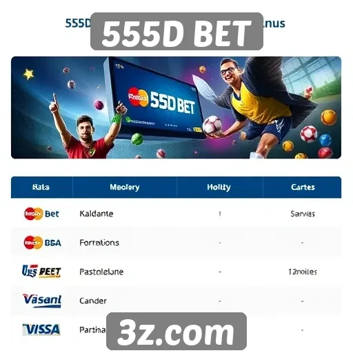 Métodos de pagamento aceitos no 555D BET